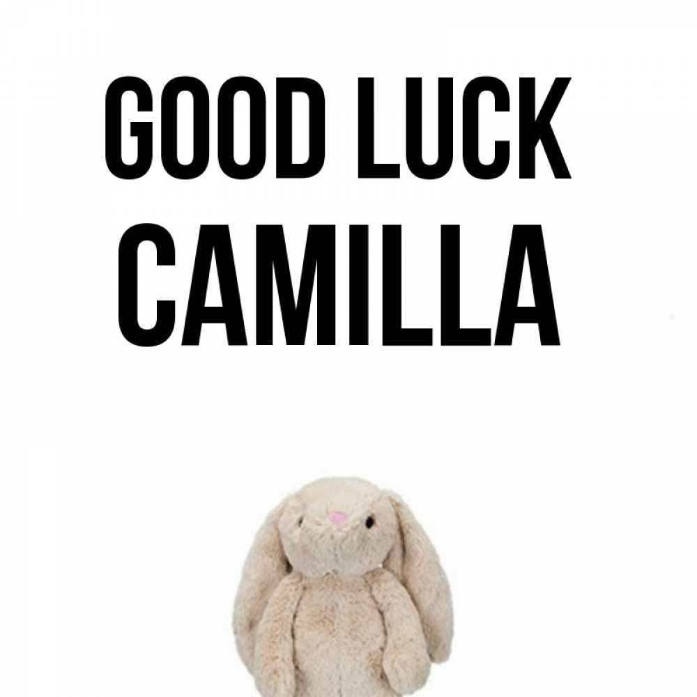 Greetings card с именем, Camilla Good luck сайт создаватель открыток Greetings with text for free download 
