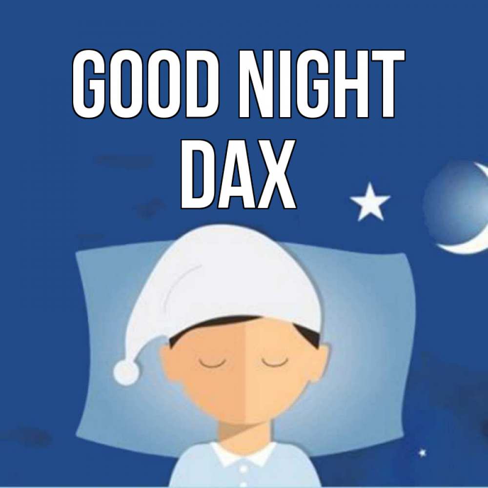 Greetings card с именем, Dax Good night подушка и шапочка Greetings with text for free download 