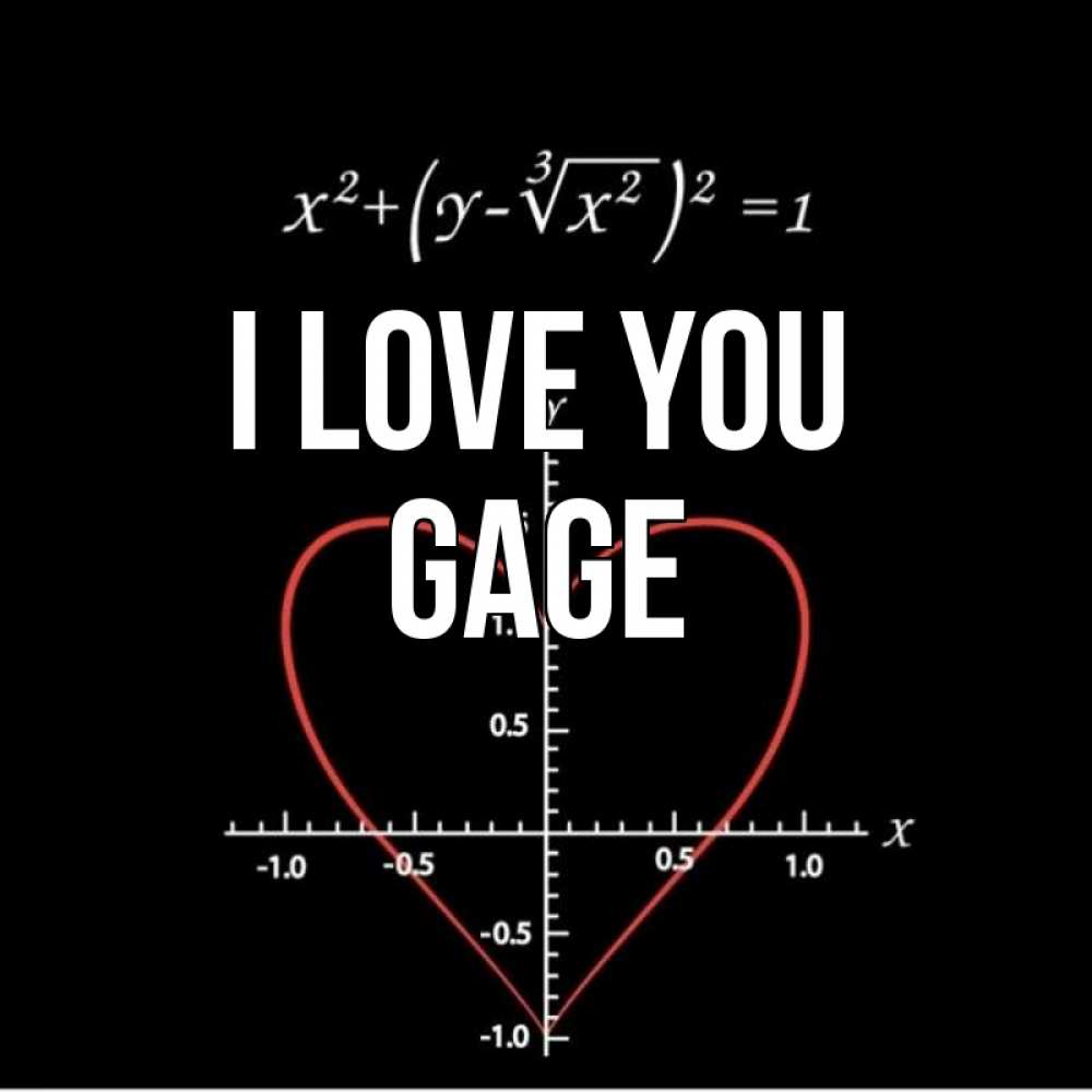 Greetings card с именем, Gage I love you сердечная формула Greetings with text for free download 