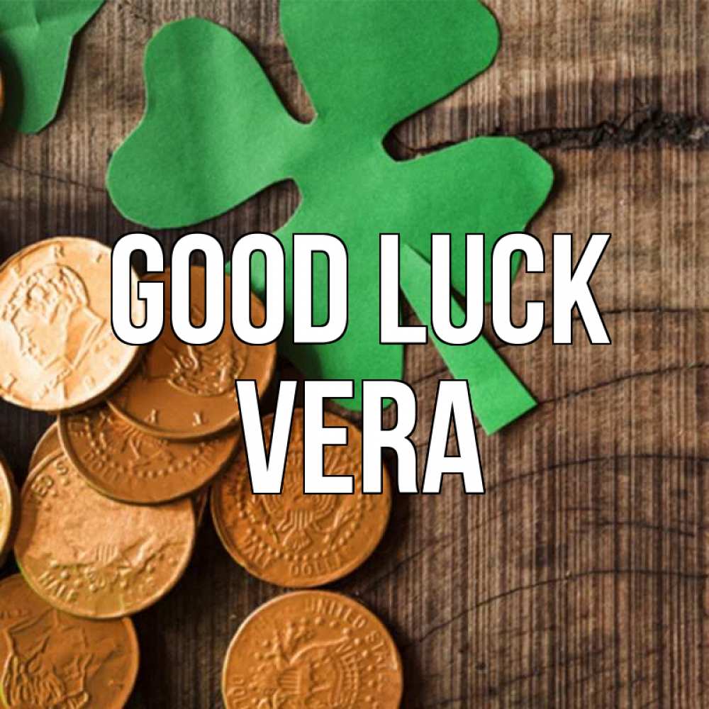 Greetings card с именем, Vera Good luck деревянный фон Greetings with text for free download 