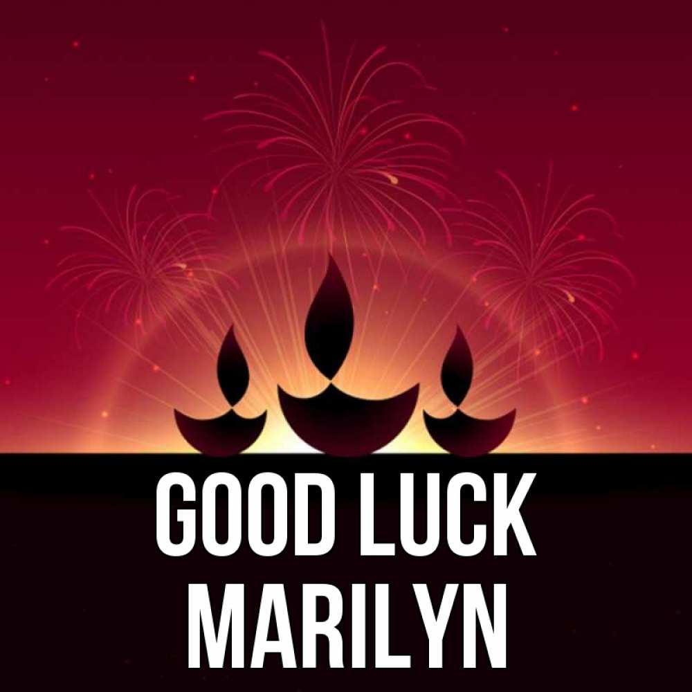 Greetings card с именем, Marilyn Good luck праздник Greetings with text for free download 