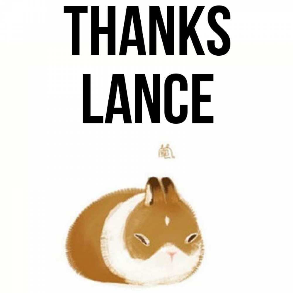Greetings card с именем, Lance Thanks коричнево белый домашний питомец Greetings with text for free download 
