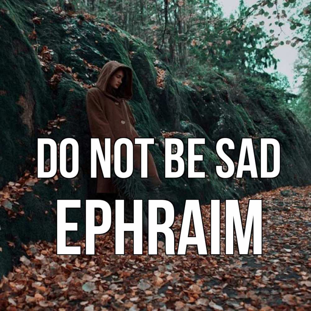 Greetings card с именем, Ephraim Do not be sad осенний лес Greetings with text for free download 