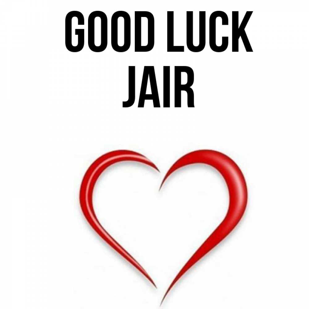 Greetings card с именем, Jair Good luck для удачливых людей Greetings with text for free download 