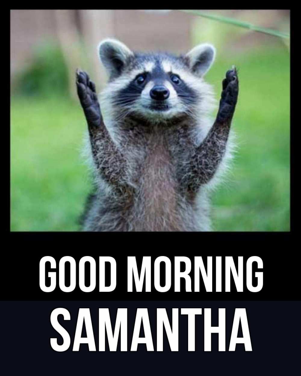 Greetings card с именем, Samantha Good morning хорошее настроение утречком Greetings with text for free download 
