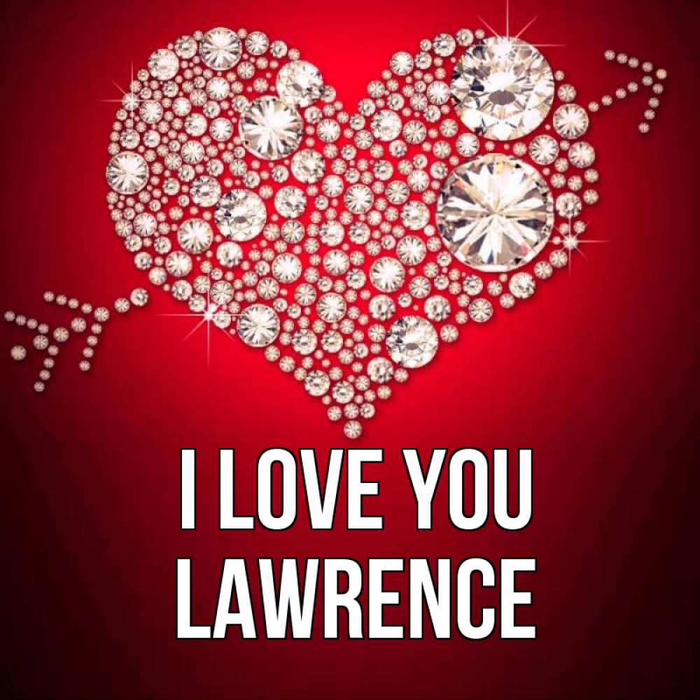 Greetings card с именем, Lawrence I love you стрела купидона Greetings with text for free download 