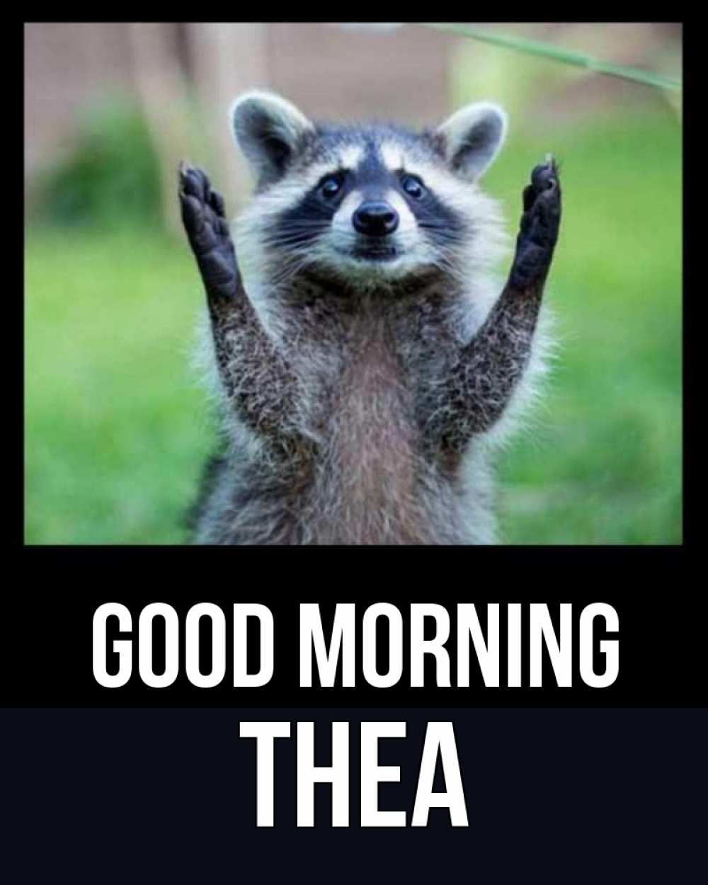 Greetings card с именем, Thea Good morning хорошее настроение утречком Greetings with text for free download 