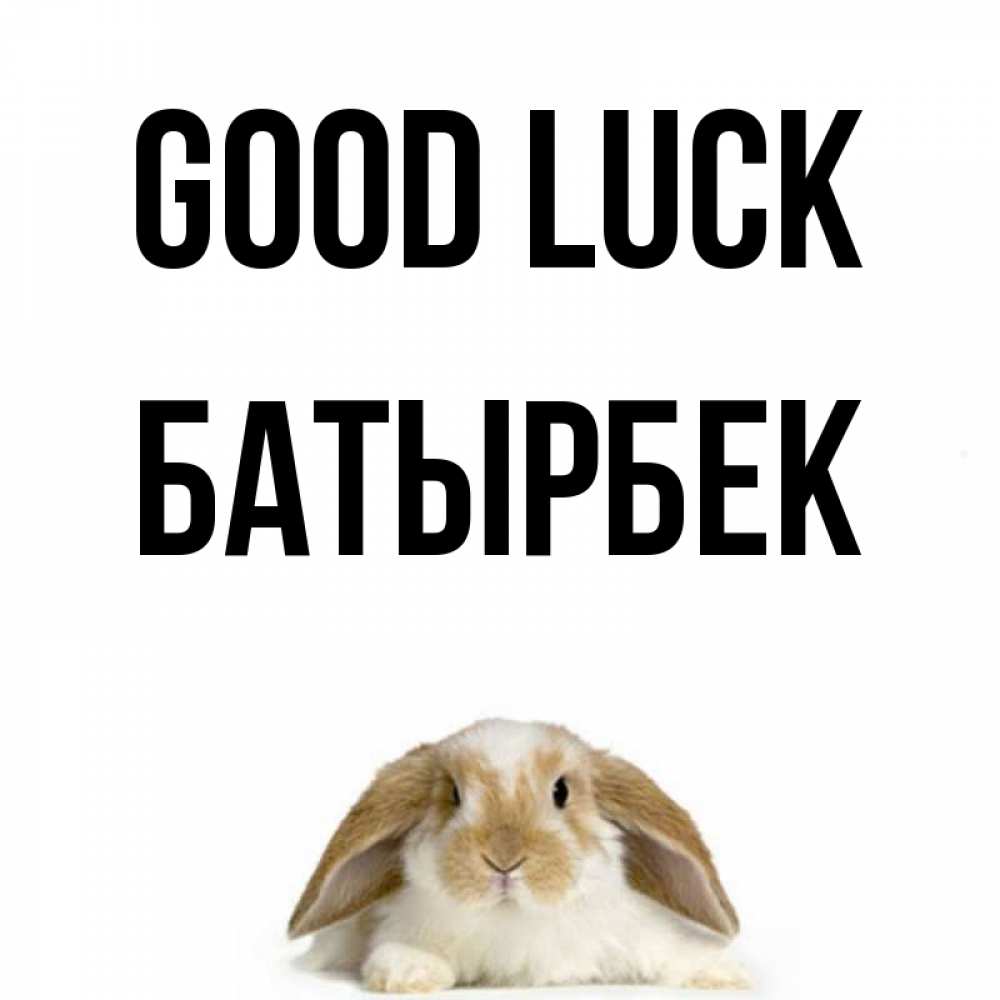 Greetings card с именем, Батырбек Good luck открытки с произвольным текстом который можно вставить в открытку и создать ее самостоятельно бесплатно онлайн Greetings with text for free download 