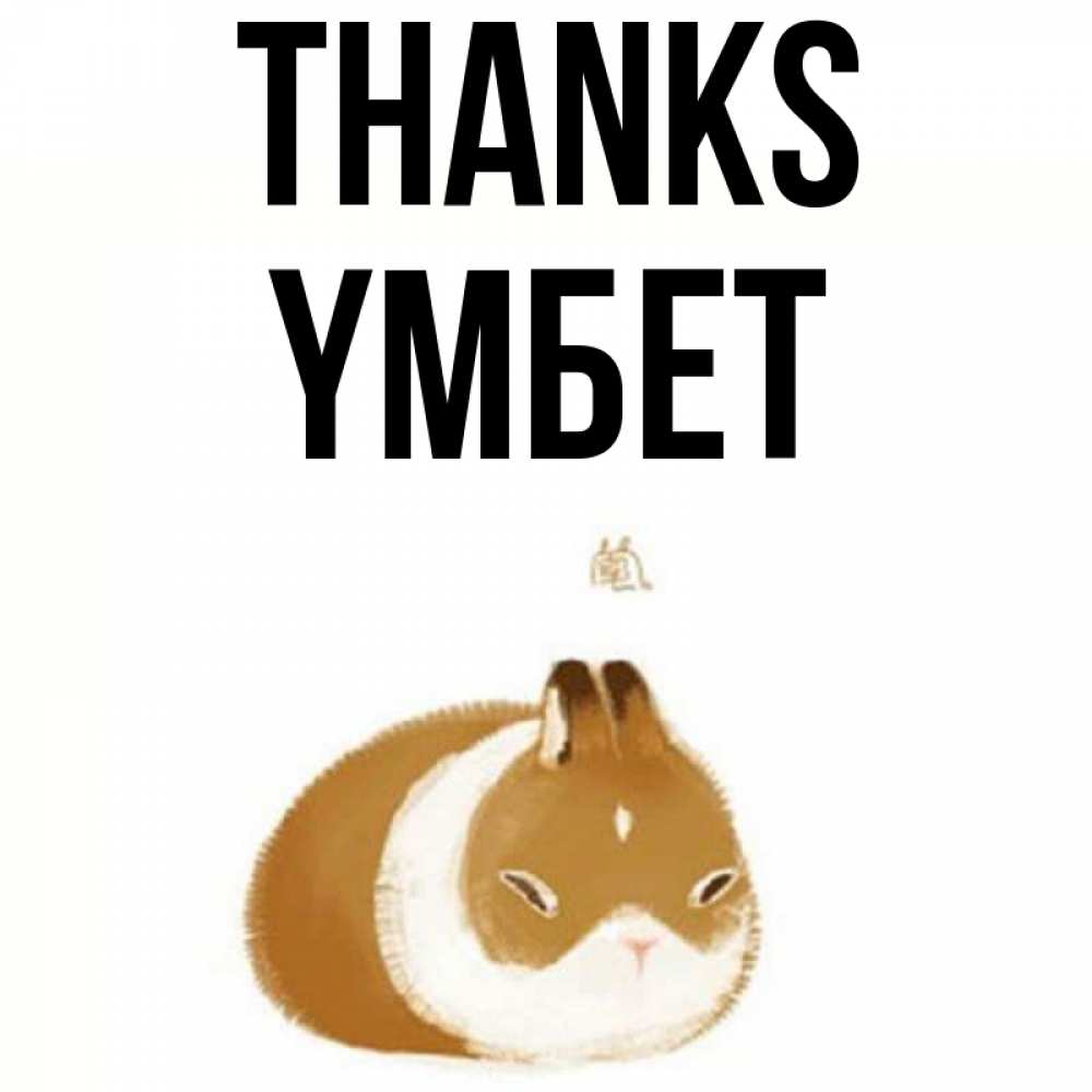 Greetings card с именем, ҮМБЕТ Thanks коричнево белый домашний питомец Greetings with text for free download 