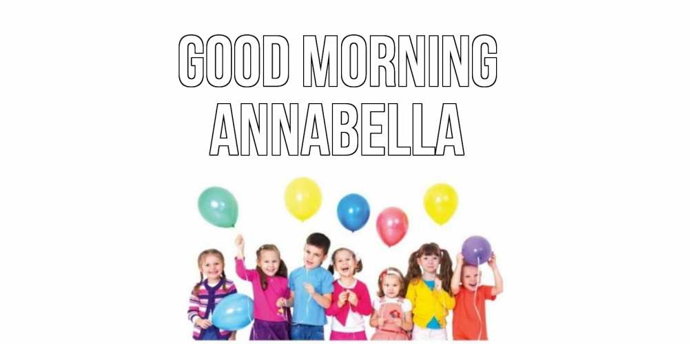 Greetings card с именем, Annabella Good morning веселье Greetings with text for free download 