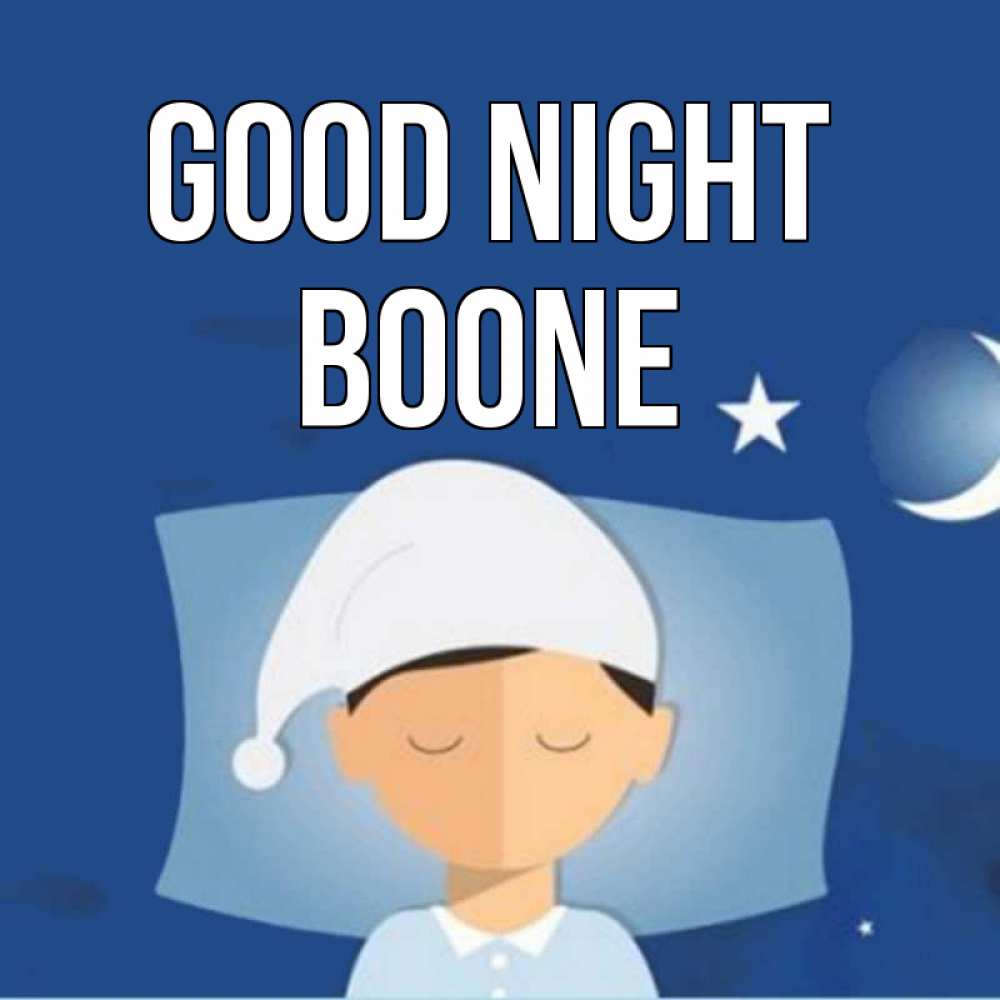 Greetings card с именем, Boone Good night подушка и шапочка Greetings with text for free download 