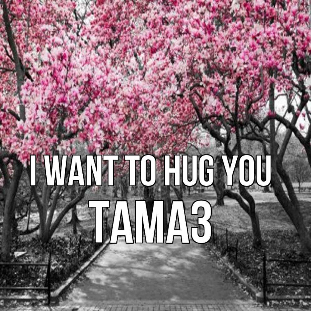 Greetings card с именем, Тамаз I want to hug you обработанное фото Greetings with text for free download 