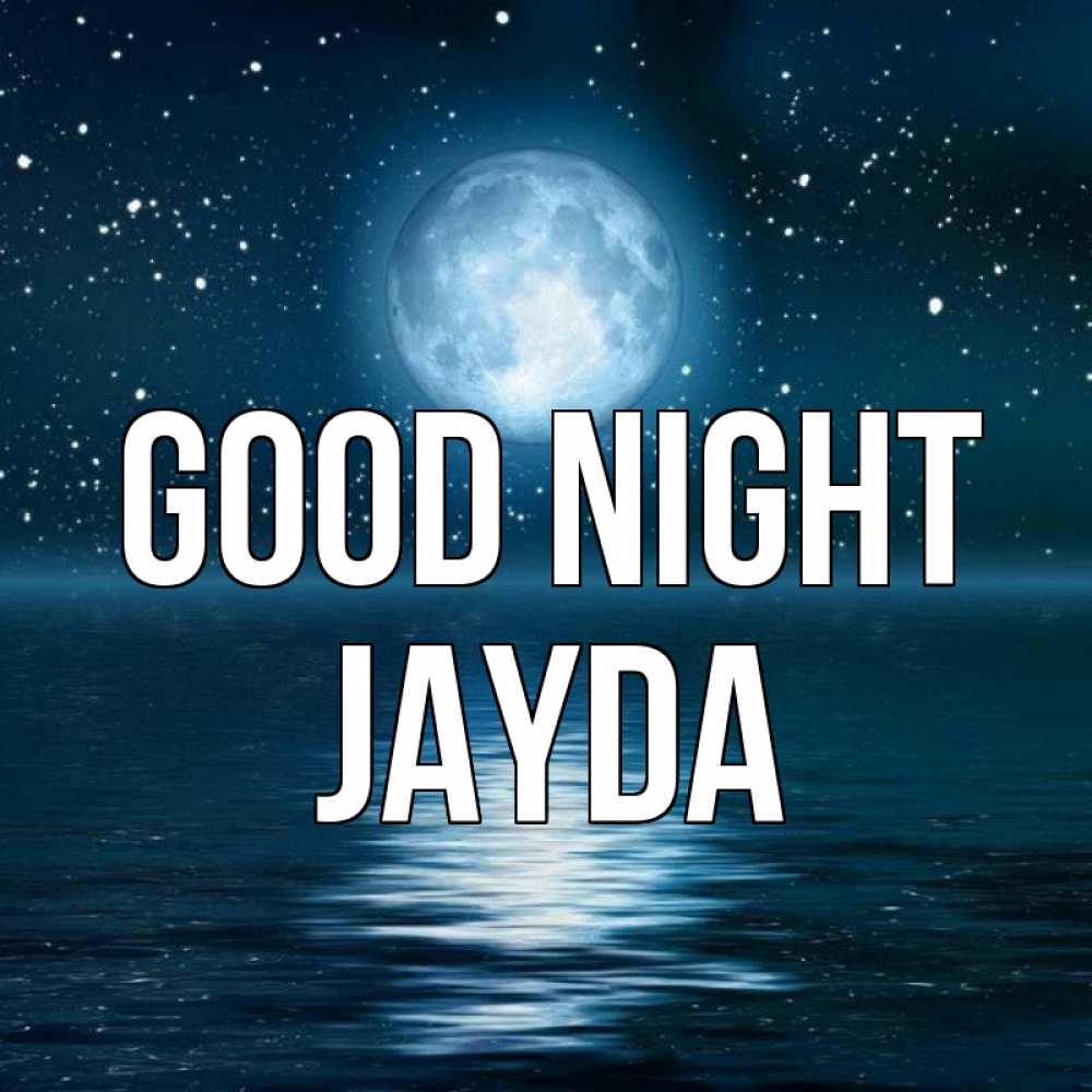 Greetings card с именем, Jayda Good night звезды Greetings with text for free download 