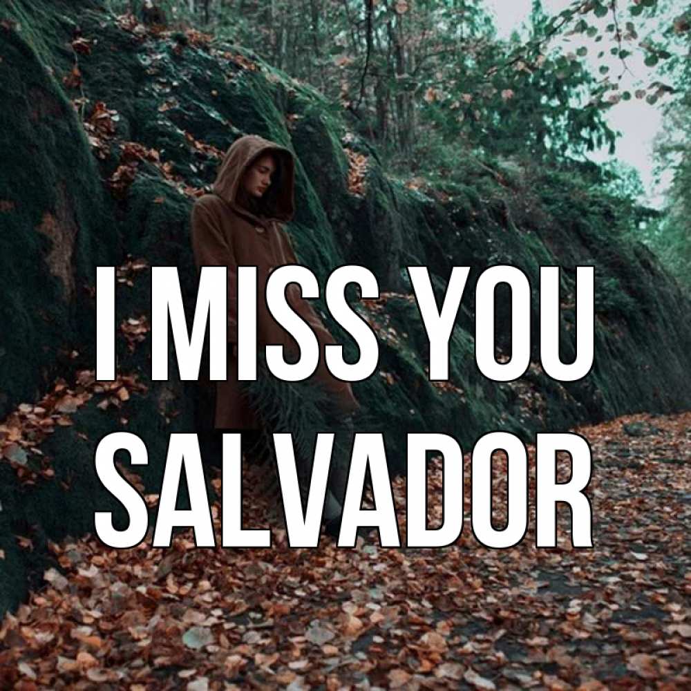 Greetings card с именем, Salvador I miss you скука 1 Greetings with text for free download 