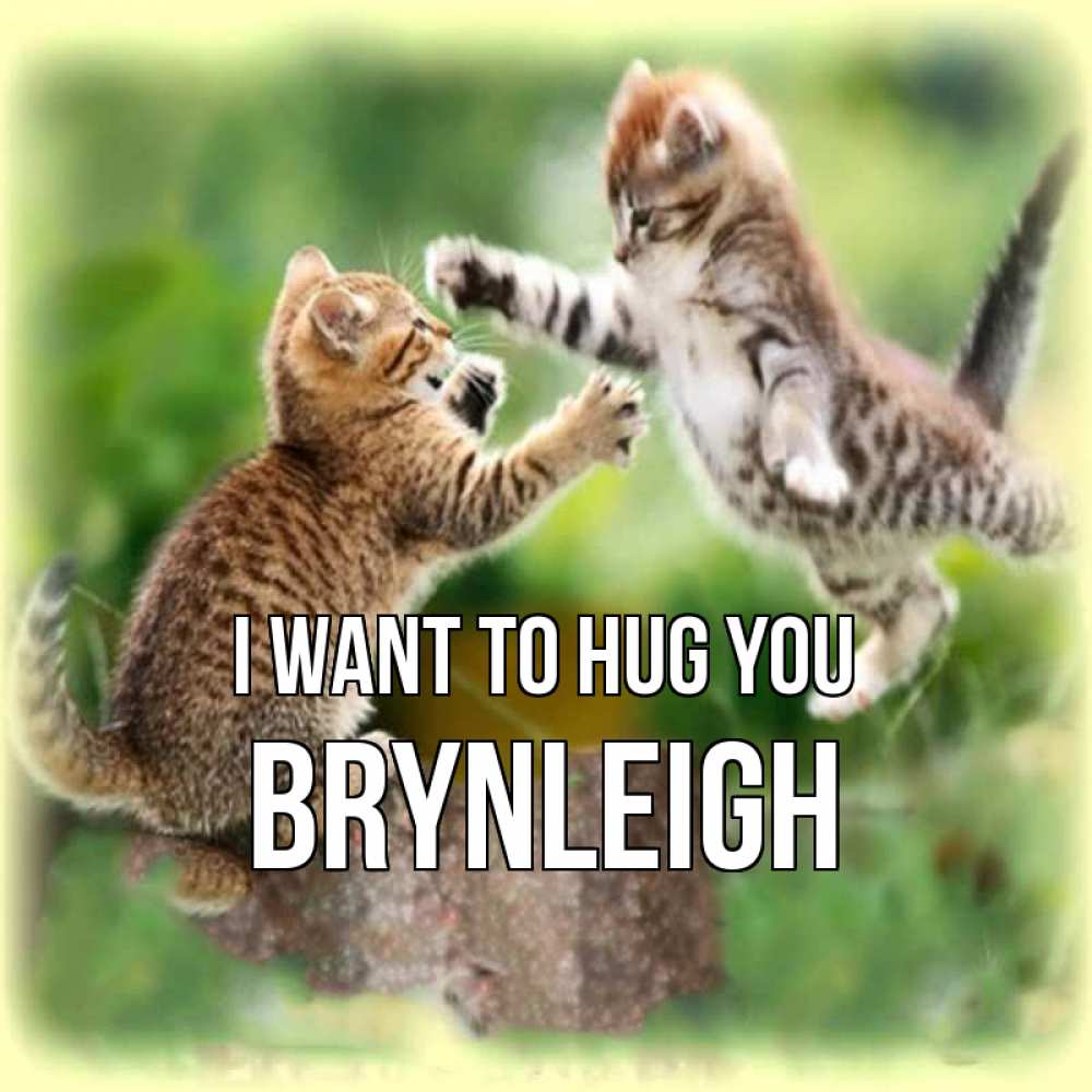 Greetings card с именем, Brynleigh I want to hug you игры котят Greetings with text for free download 