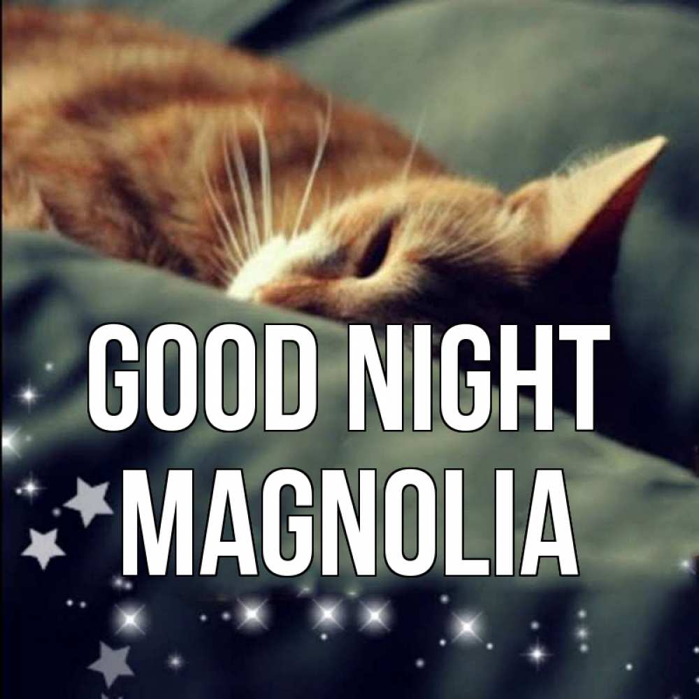 Greetings card с именем, Magnolia Good night кроватка Greetings with text for free download 