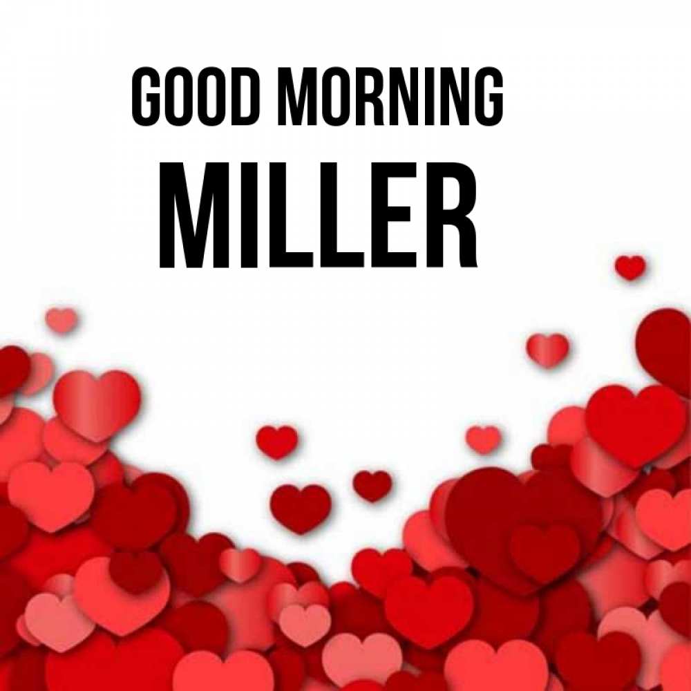Greetings card с именем, Miller Good morning хорошего настроения Greetings with text for free download 