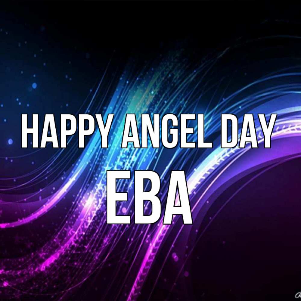 Greetings card с именем, Ева happy angel day фиолетовый фон Greetings with text for free download 