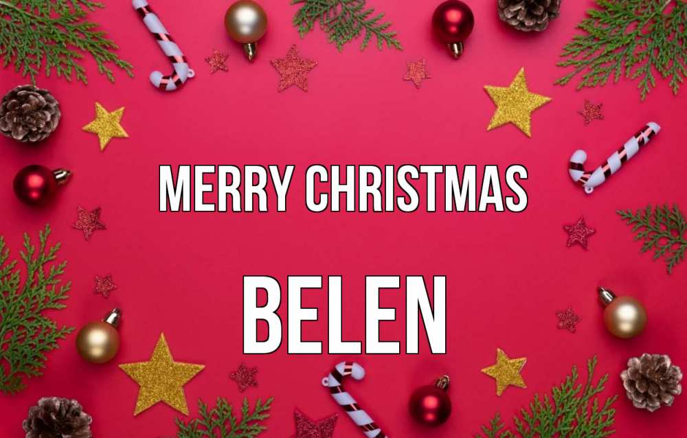 Greetings card с именем, Belen Merry Christmas с рождеством Greetings with text for free download 