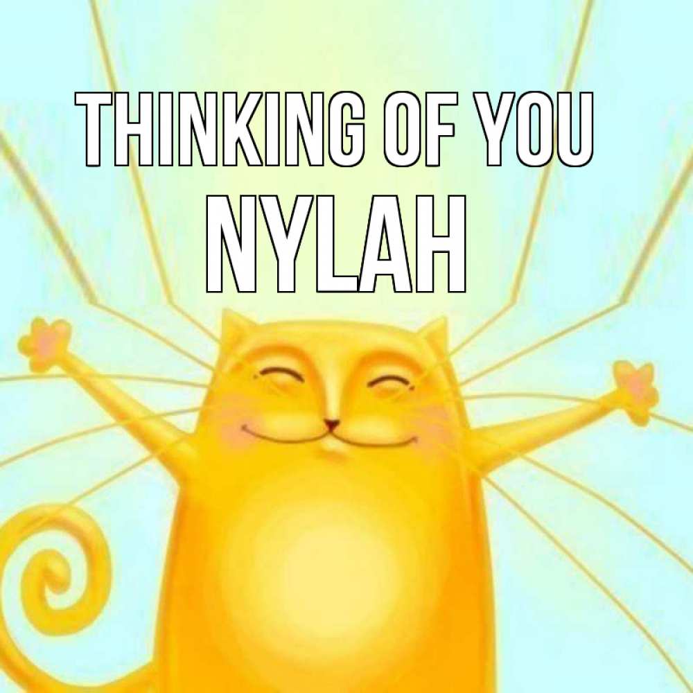 Greetings card с именем, Nylah Thinking of you обнимашки Greetings with text for free download 