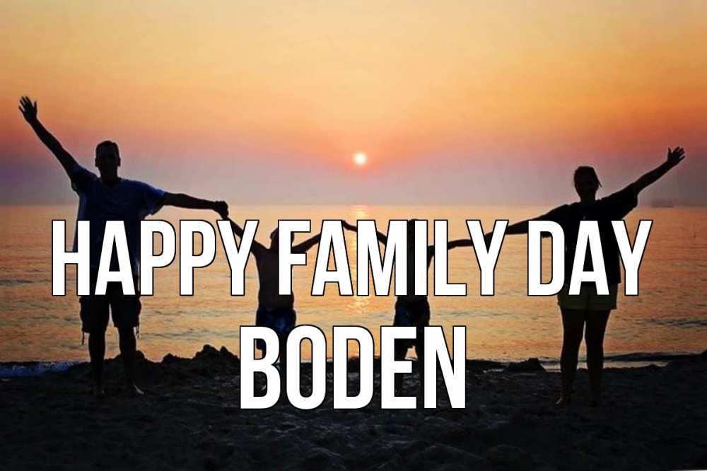 Greetings card с именем, Boden happy family day мама, папа, дети, дочка,сын, море, пляж, закат Greetings with text for free download 