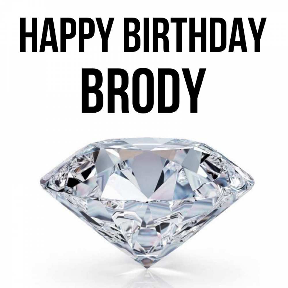 Greetings card с именем, Brody Happy Birthday к пожеланием быть богатым Greetings with text for free download 
