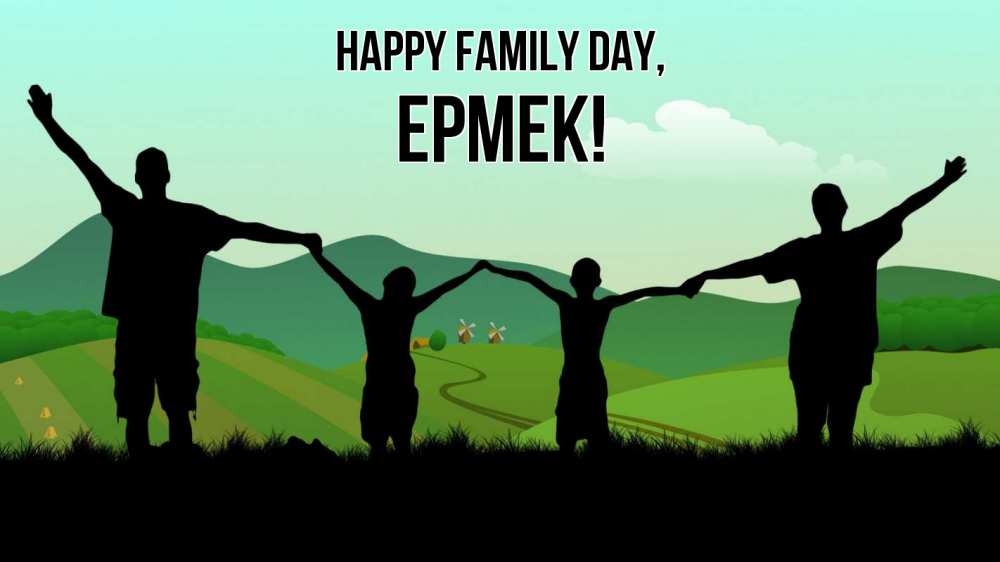Greetings card с именем, Ермек happy family day с днем семьи Greetings with text for free download 