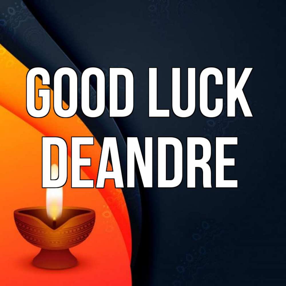 Greetings card с именем, Deandre Good luck абстрактный фон Greetings with text for free download 