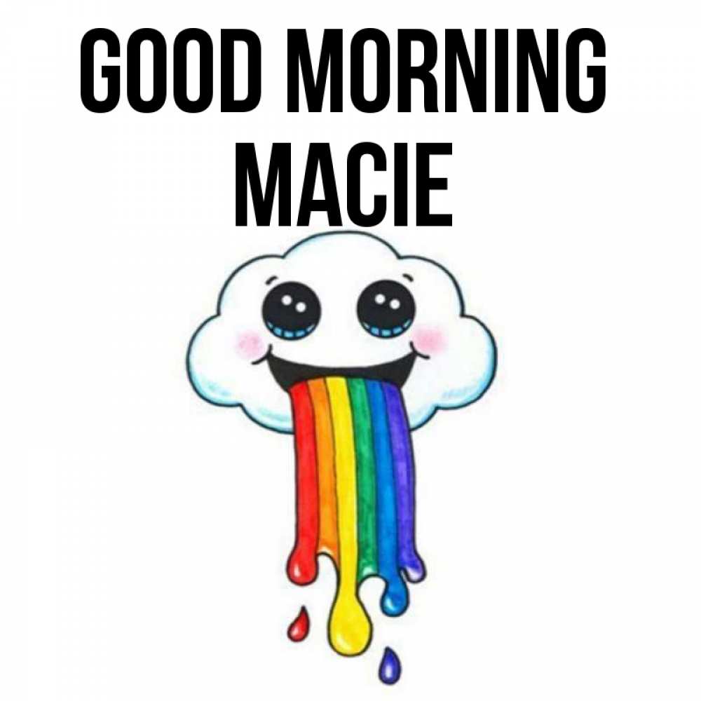 Greetings card с именем, Macie Good morning утречко Greetings with text for free download 