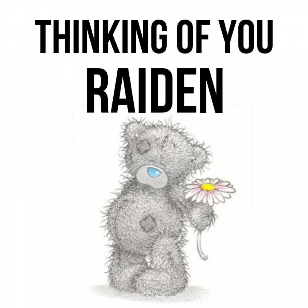 Greetings card с именем, Raiden Thinking of you мысли только о тебе Greetings with text for free download 
