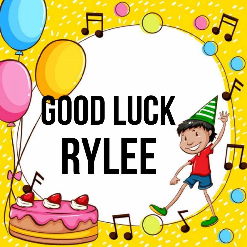 Greetings card с именем, Rylee Good luck открытка 1 Greetings with text for free download 