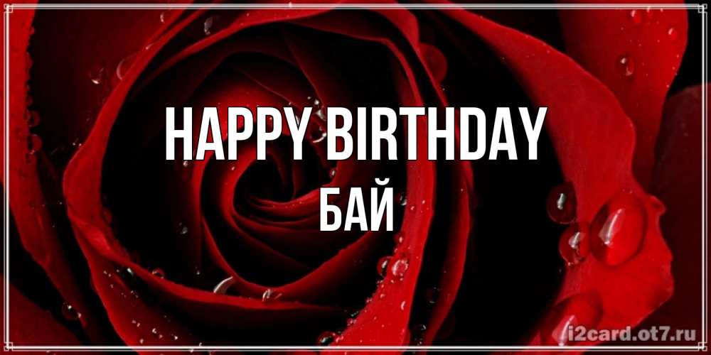 Greetings card с именем, Бай Happy Birthday крупная бордовая роза Greetings with text for free download 