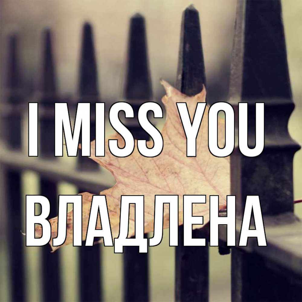 Greetings card с именем, Владлена I miss you очень скучно Greetings with text for free download 