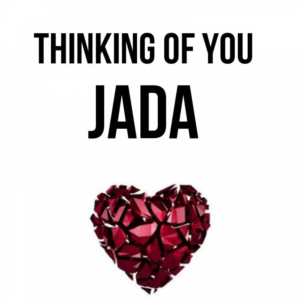Greetings card с именем, Jada Thinking of you рубиновое 1 Greetings with text for free download 