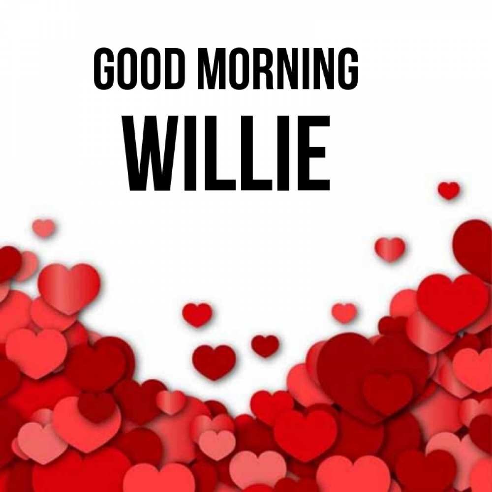 Greetings card с именем, Willie Good morning хорошего настроения Greetings with text for free download 