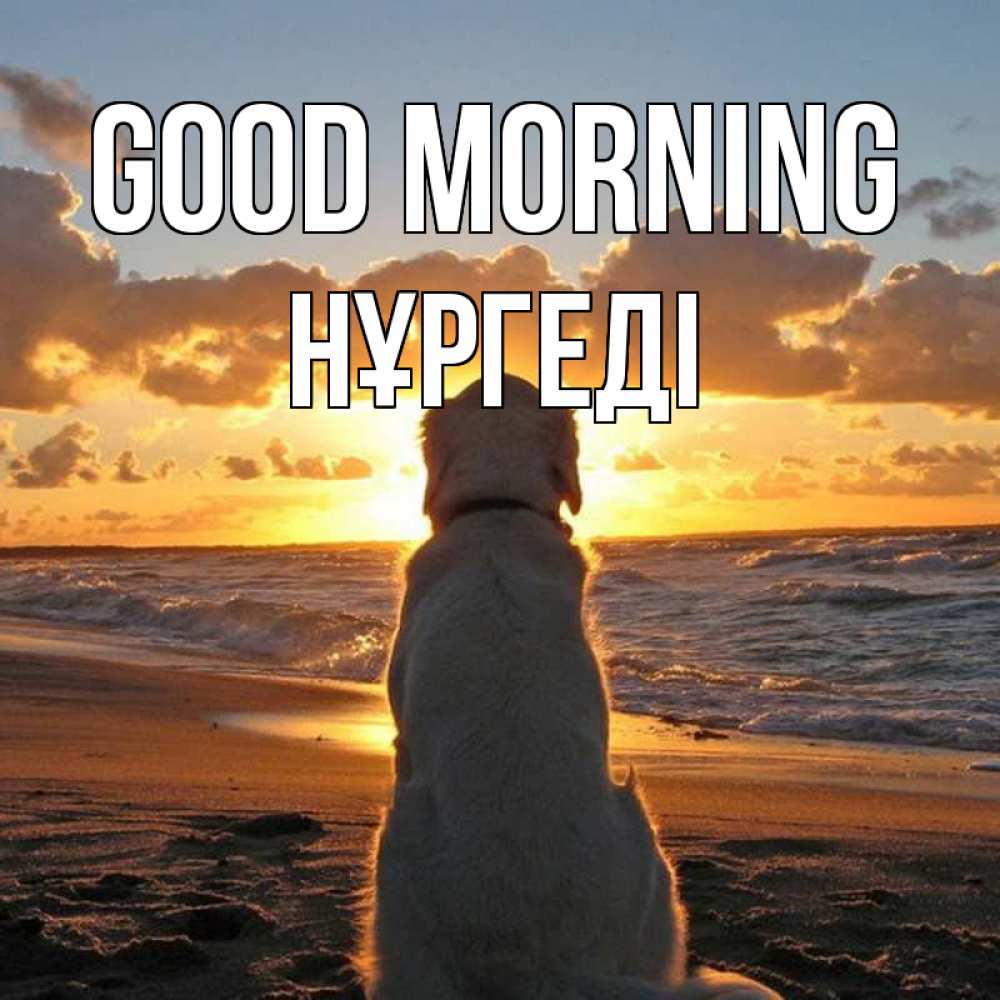 Greetings card с именем, НҰРГЕДІ Good morning восход солнца Greetings with text for free download 