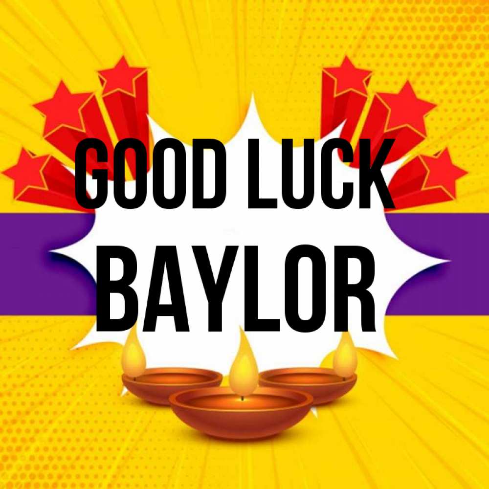 Greetings card с именем, Baylor Good luck векторное изображение Greetings with text for free download 