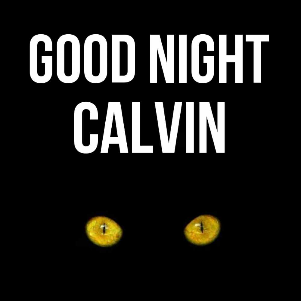 Greetings card с именем, Calvin Good night сладких снов бесстрашный мой дружочек Greetings with text for free download 
