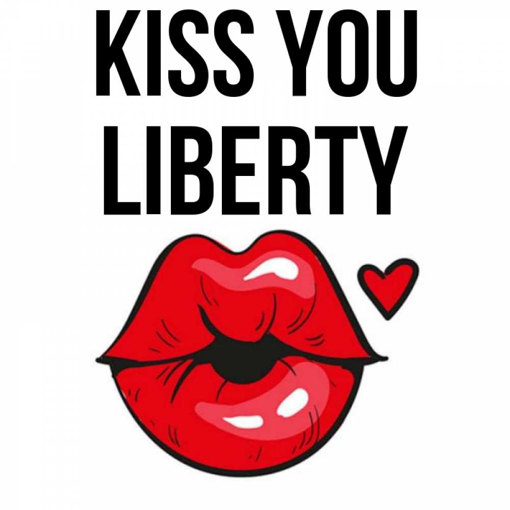 Greetings card с именем, Liberty Kiss you открытка с поцелуем любви для парня Greetings with text for free download 