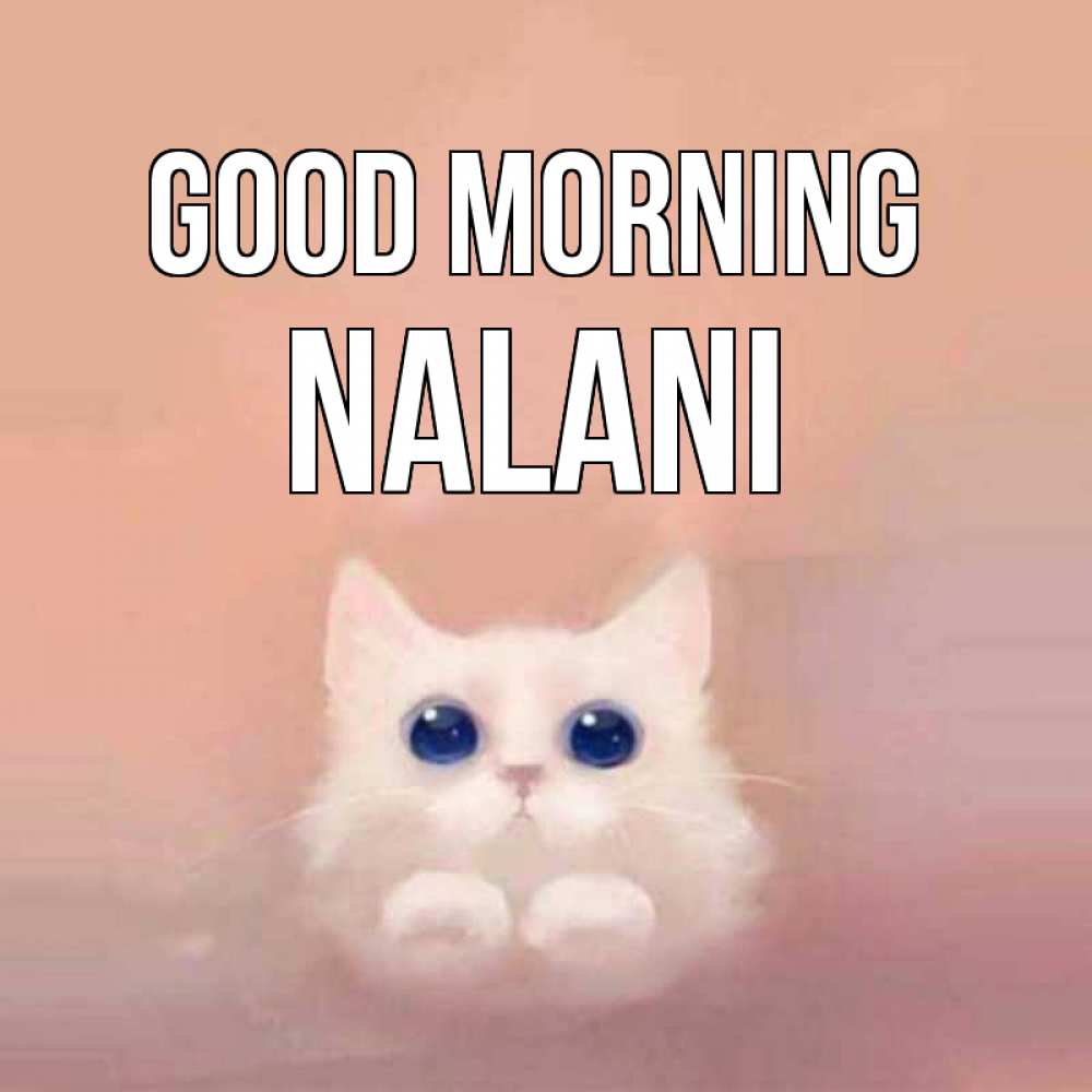 Greetings card с именем, Nalani Good morning на розовом фоне Greetings with text for free download 