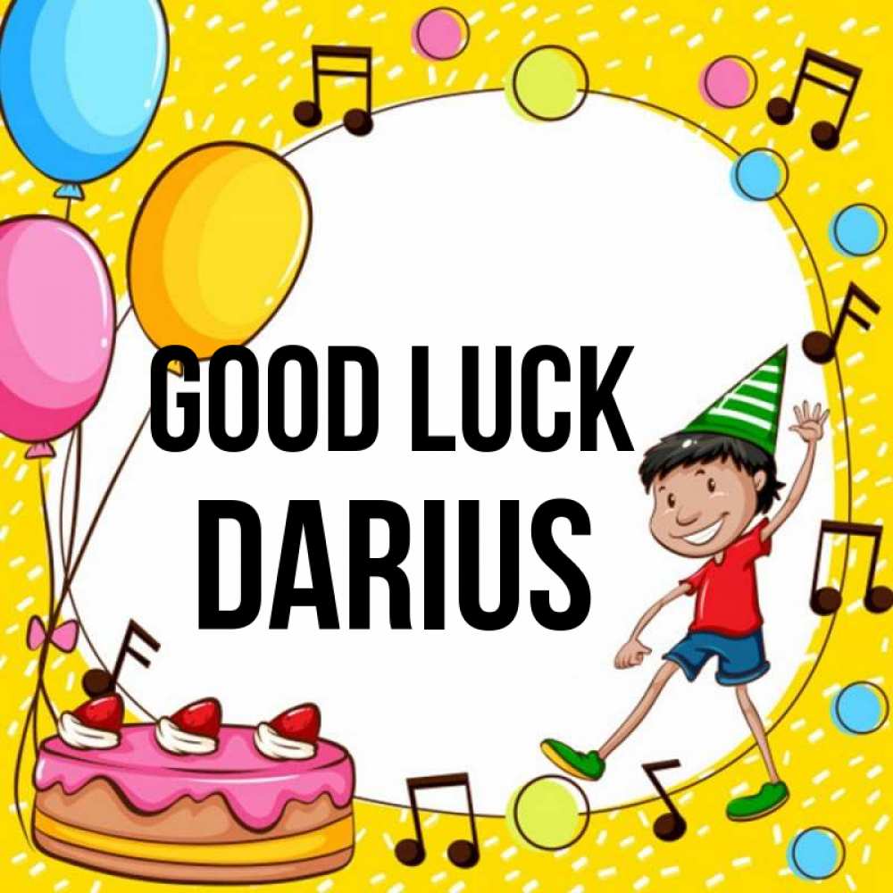 Greetings card с именем, Darius Good luck открытка 1 Greetings with text for free download 