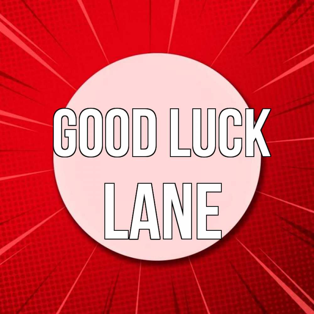 Greetings card с именем, Lane Good luck розовая кнопка Greetings with text for free download 