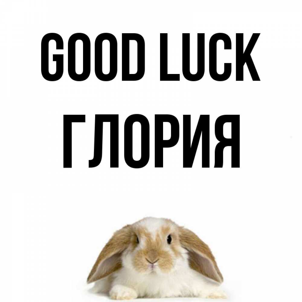Greetings card с именем, Глория Good luck открытки с произвольным текстом который можно вставить в открытку и создать ее самостоятельно бесплатно онлайн Greetings with text for free download 