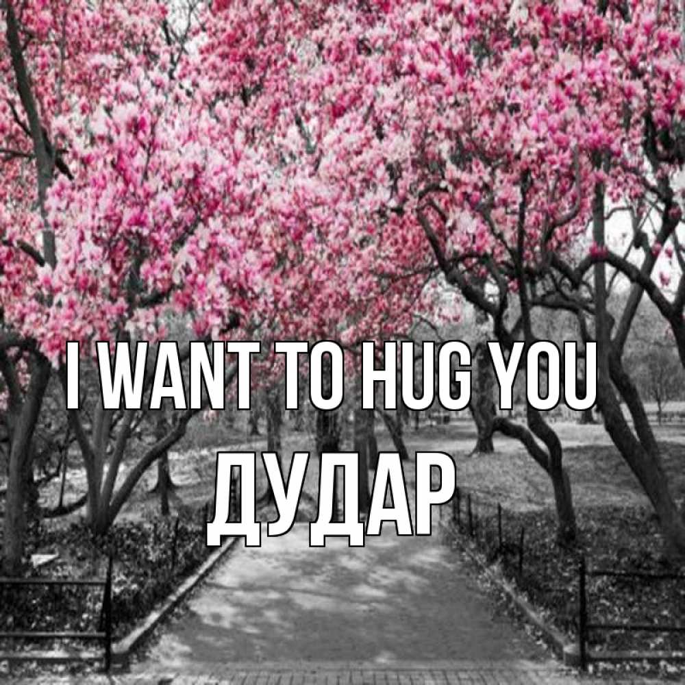 Greetings card с именем, Дудар I want to hug you обработанное фото Greetings with text for free download 