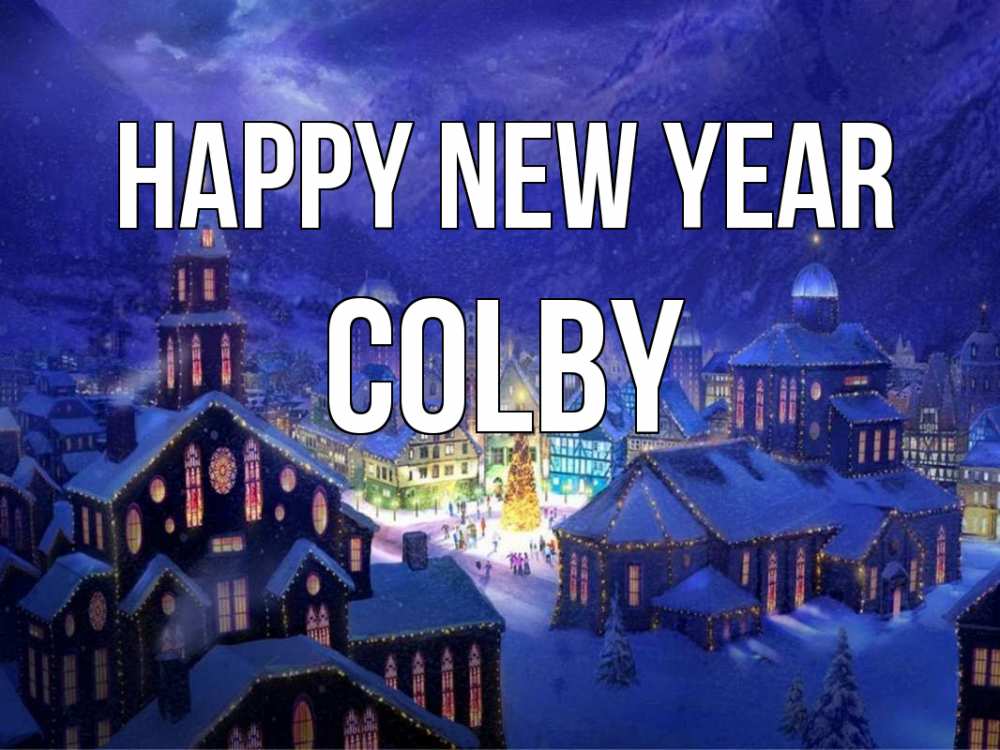 Greetings card с именем, Colby Happy New Year новый год Greetings with text for free download 