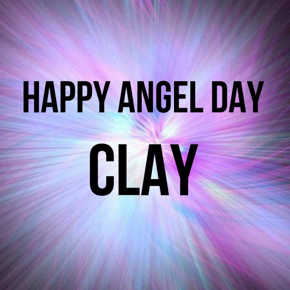 Greetings card с именем, Clay happy angel day ангельский свет Greetings with text for free download 