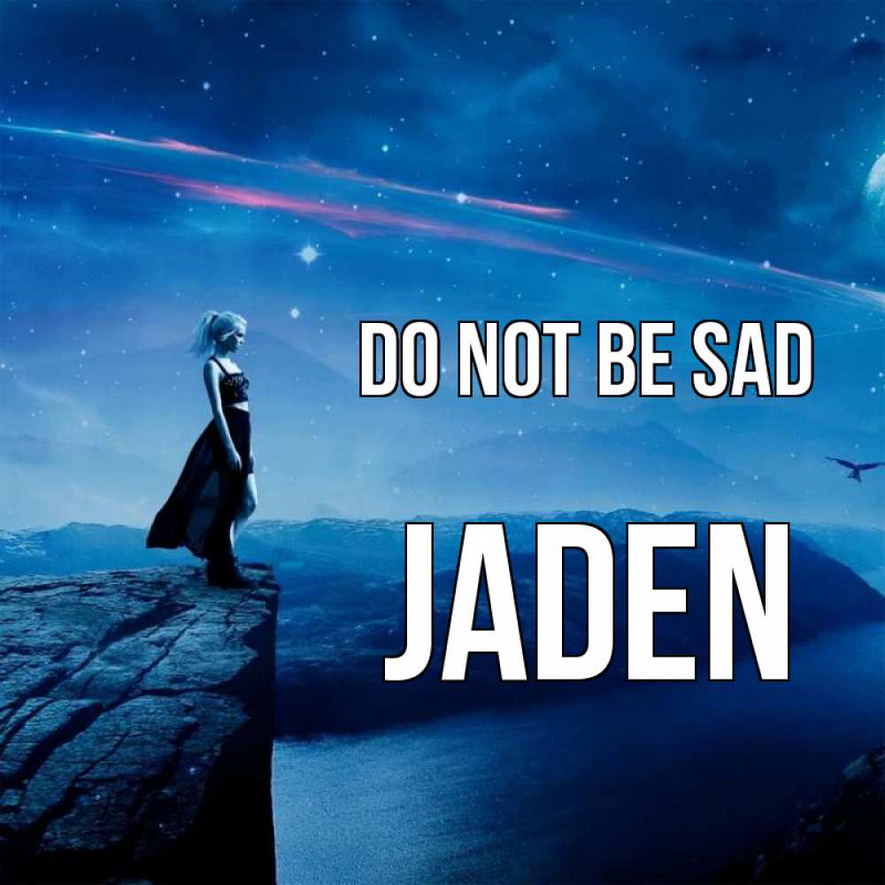 Greetings card с именем, Jaden Do not be sad вода и скала Greetings with text for free download 