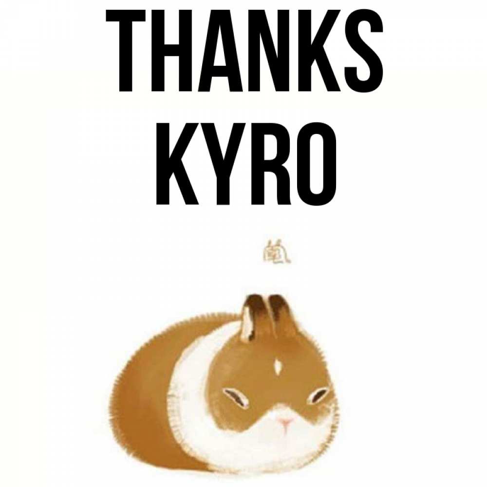 Greetings card с именем, Kyro Thanks коричнево белый домашний питомец Greetings with text for free download 