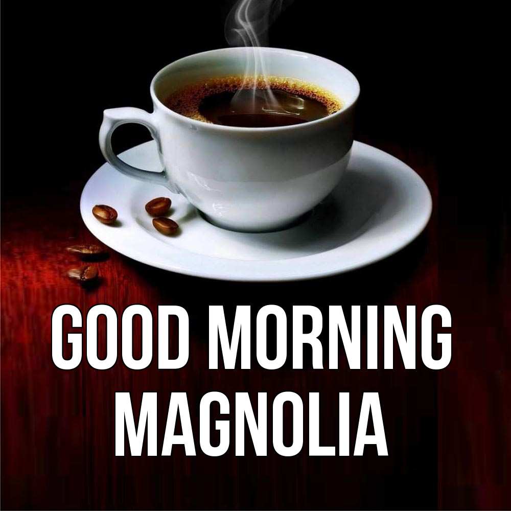 Greetings card с именем, Magnolia Good morning белая посуда Greetings with text for free download 