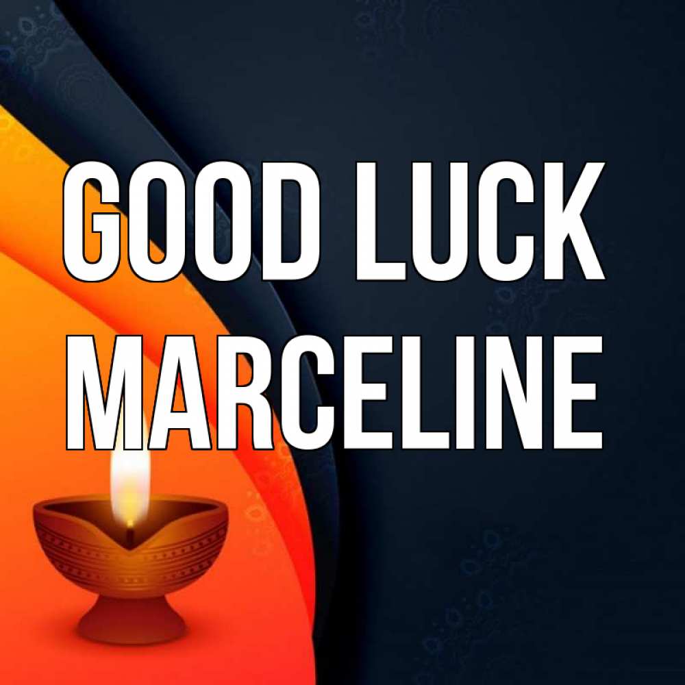 Greetings card с именем, Marceline Good luck абстрактный фон Greetings with text for free download 